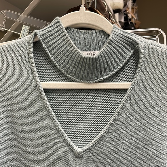 TOBI WOMENS BLUE SWEATER DRESS SZ S - Picture 2 of 3